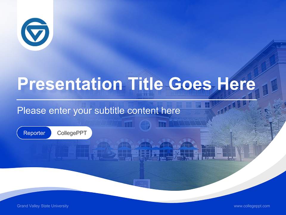 Grand Valley State University Lecture Sharing and Networking Event PPT Template4:3 ratio PPT effect preview image4
