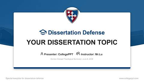 Gordon-Conwell Theological Seminary Graduation Thesis Defense PPT Template