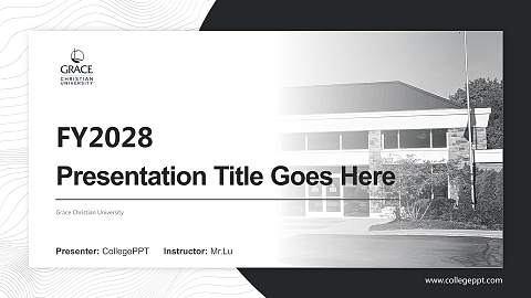 Grace Christian University Academic Presentation/Research Findings Report PPT Template