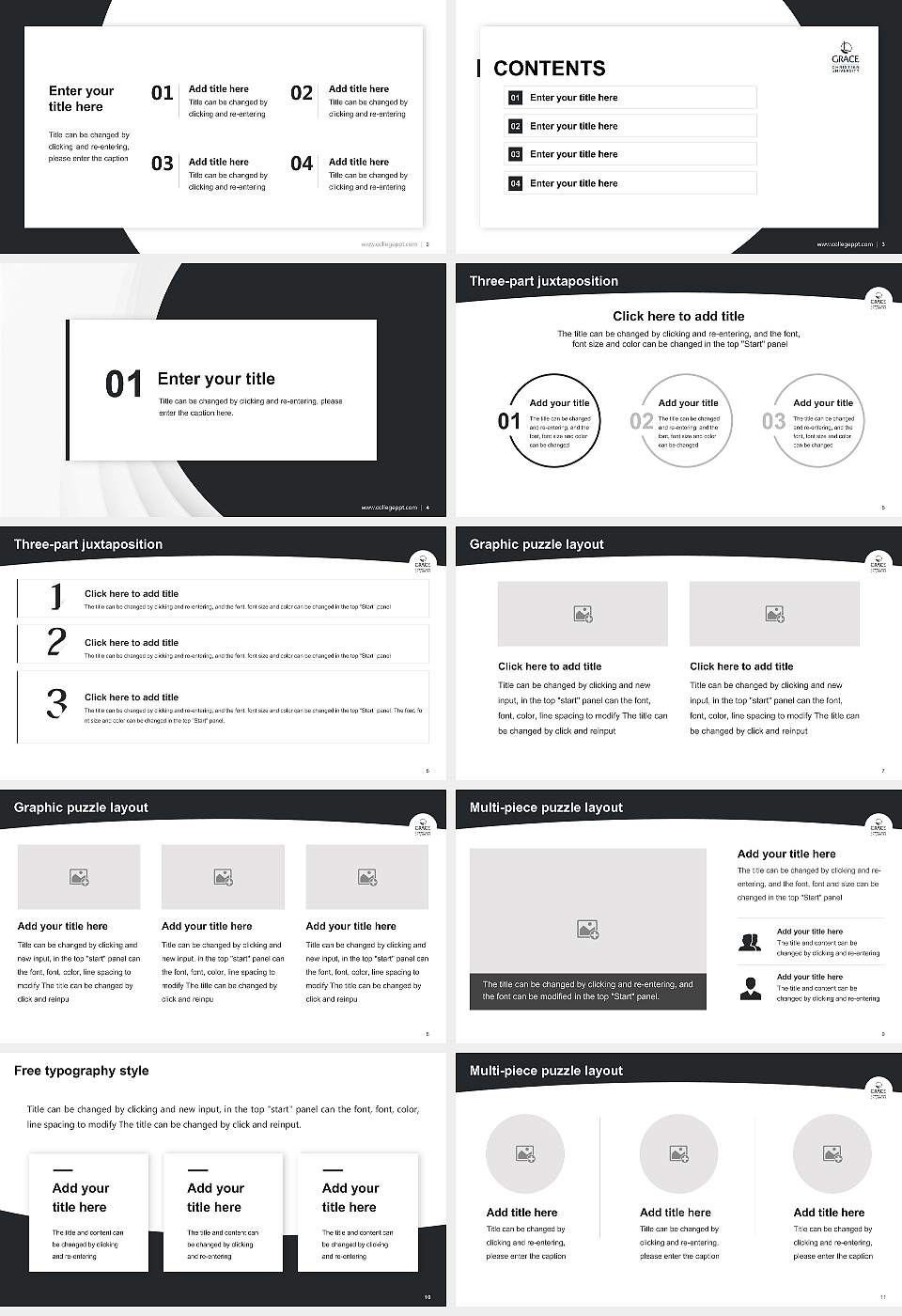 Grace Christian University Academic Presentation/Research Findings Report PPT Template16:9 ratio PPT effect preview image2