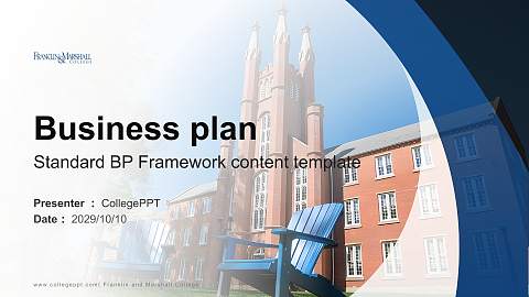 Franklin and Marshall College Competition/Entrepreneurship Contest PPT Template