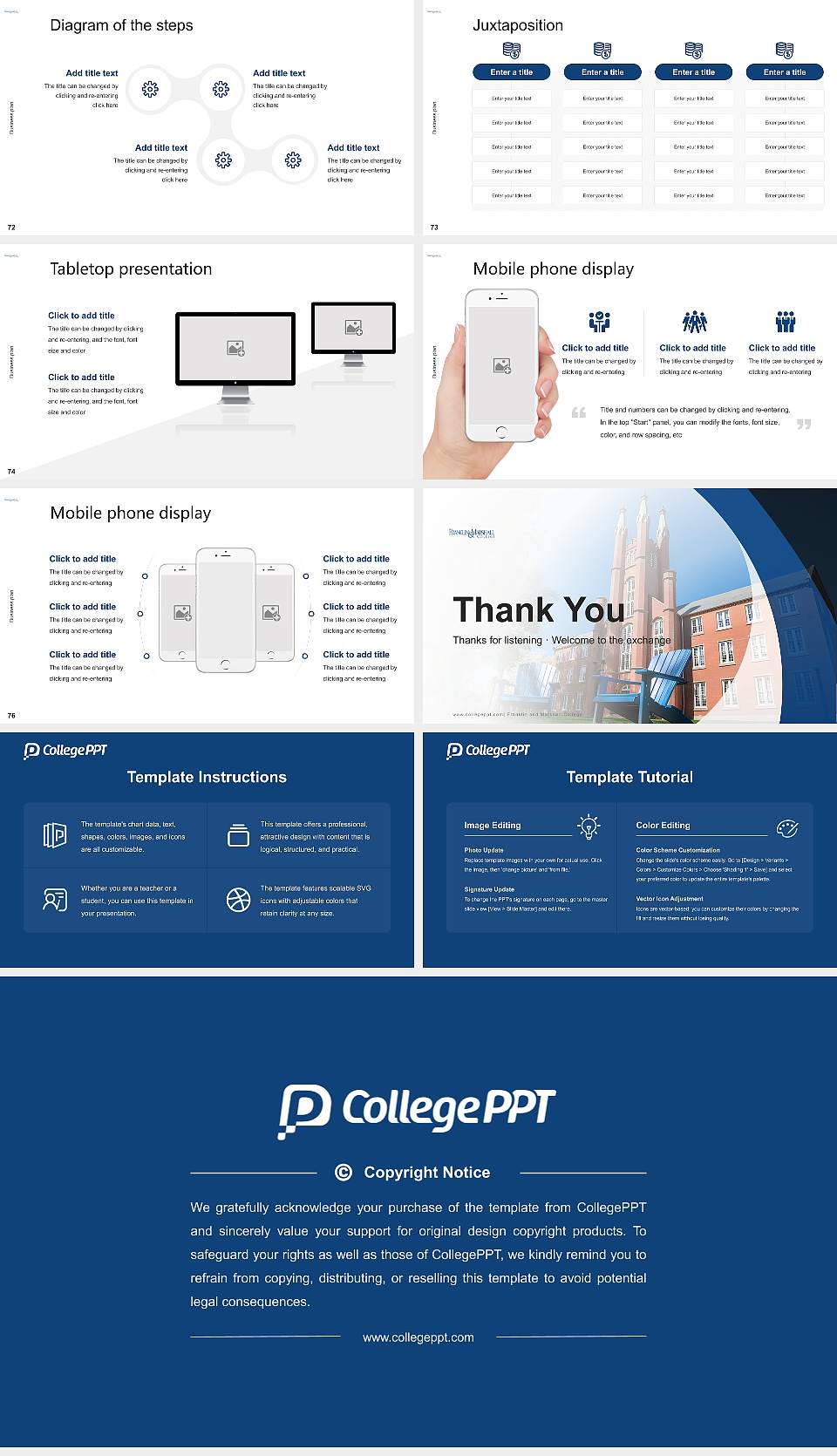 Franklin and Marshall College Competition/Entrepreneurship Contest PPT Template16:9 ratio PPT effect preview image9