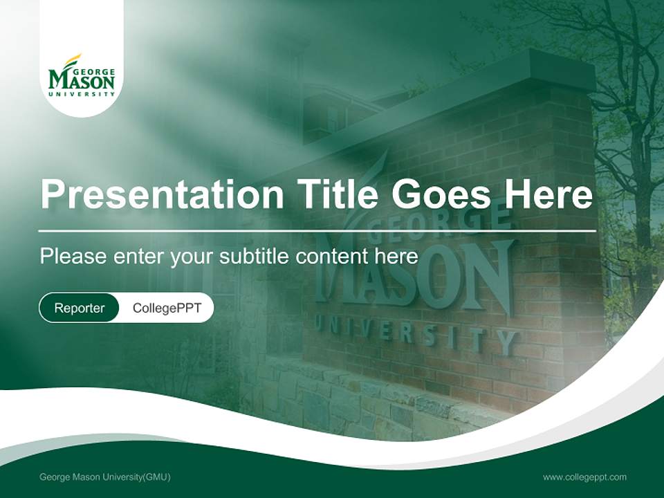 George Mason University(GMU) Lecture Sharing and Networking Event PPT Template4:3 ratio PPT effect preview image4