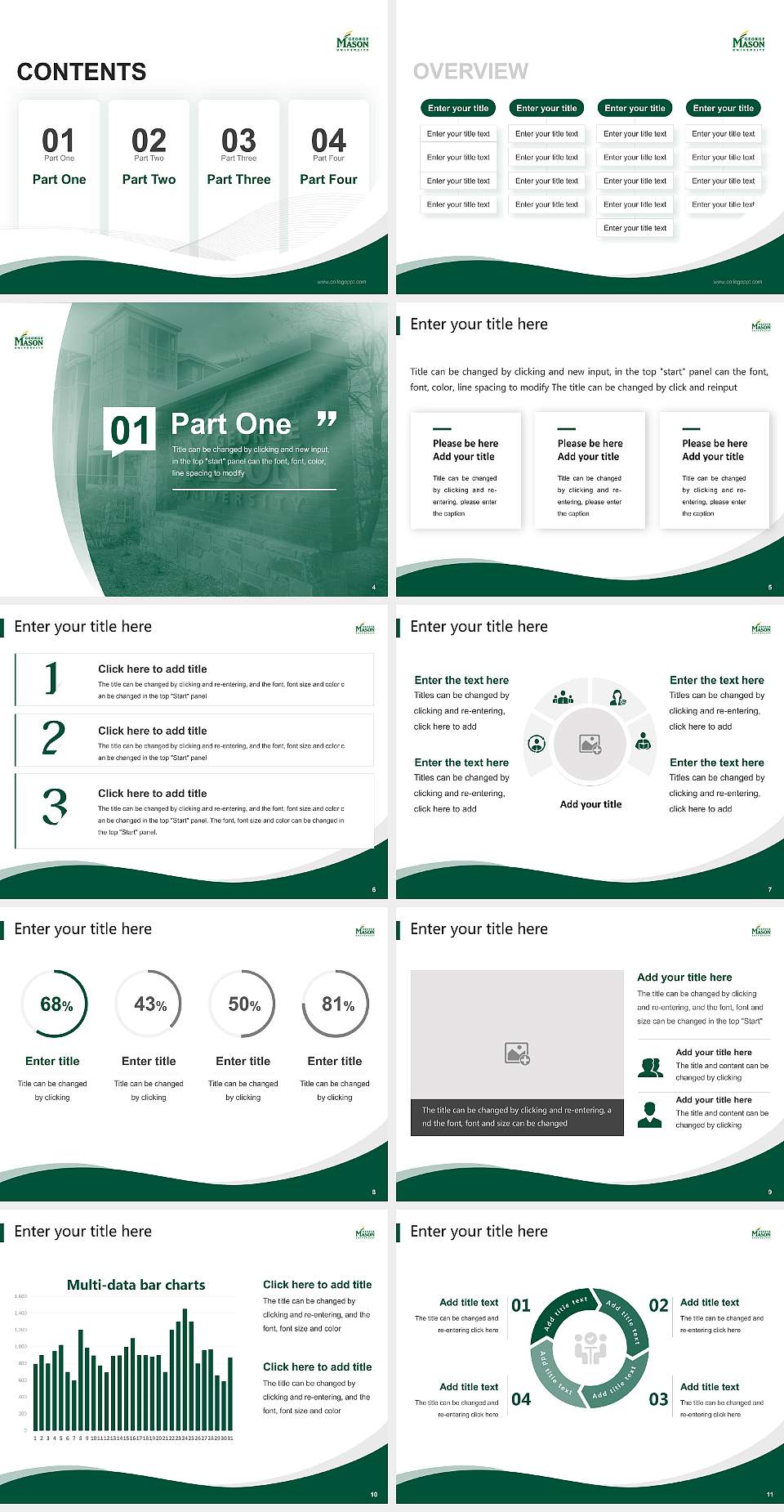 George Mason University(GMU) Lecture Sharing and Networking Event PPT Template4:3 ratio PPT effect preview image2