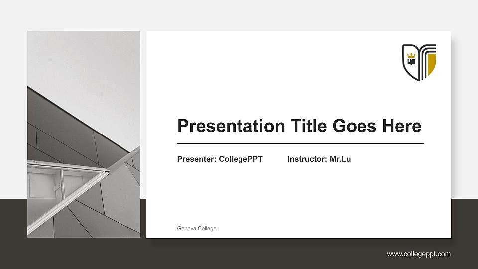 Geneva College General Purpose PPT Template16:9 ratio PPT effect preview image