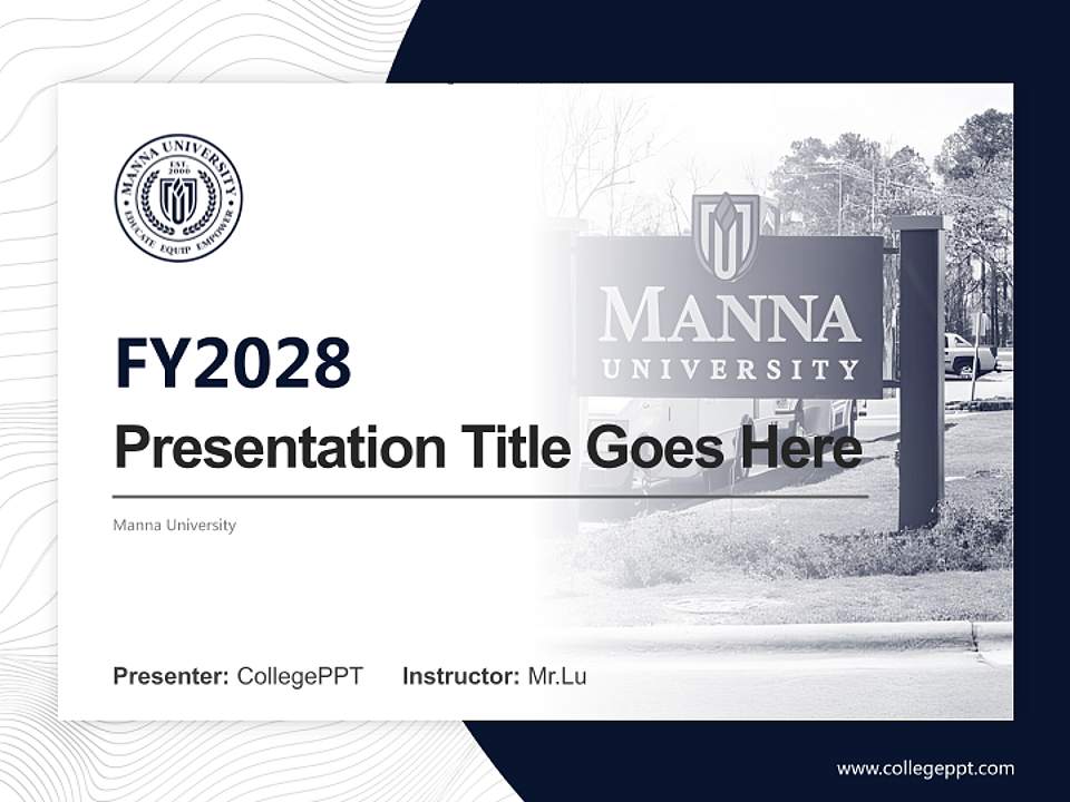 Manna University Academic Presentation/Research Findings Report PPT Template4:3 ratio PPT effect preview image5