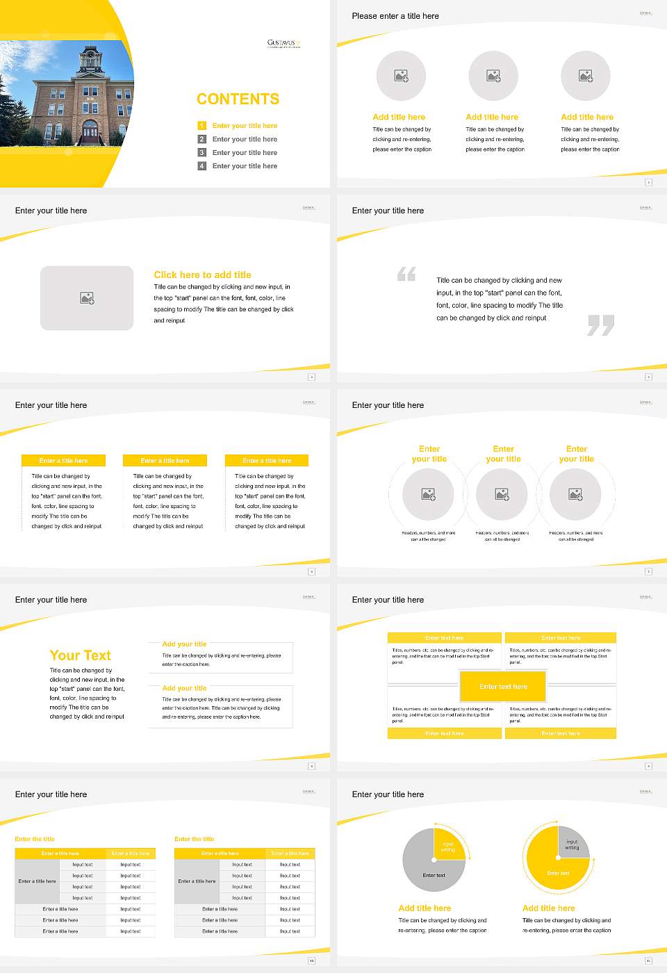 Gustavus Adolphus College Course/Courseware Creation PPT Template16:9 ratio PPT effect preview image2