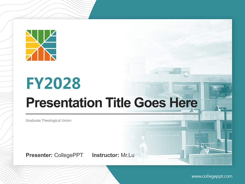 Graduate Theological Union Academic Presentation/Research Findings Report PPT Template4:3 ratio PPT effect preview image5