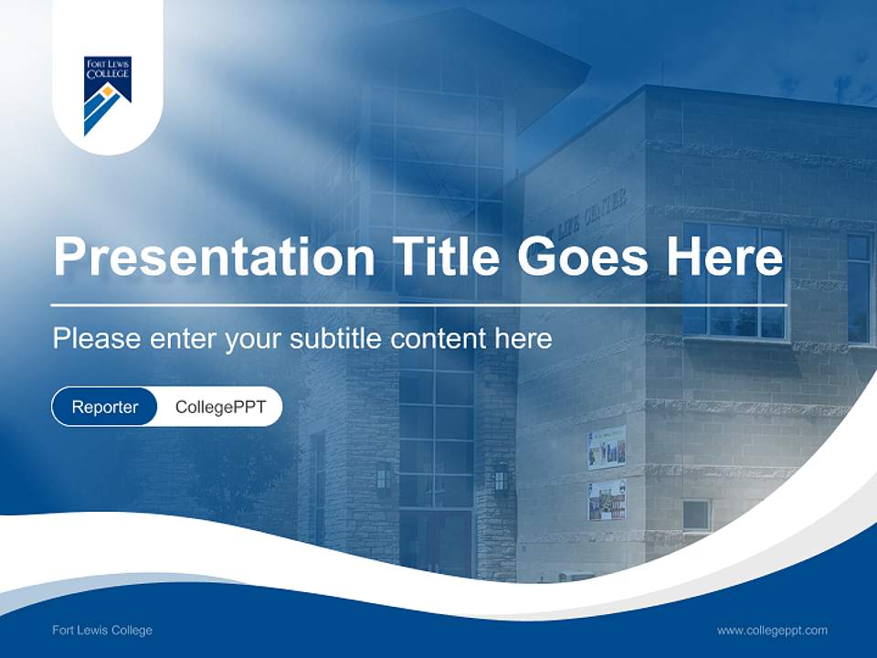 Fort Lewis College Lecture Sharing and Networking Event PPT Template4:3 ratio PPT effect preview image4