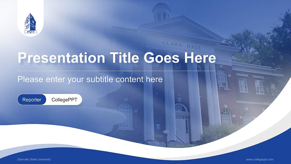 Glenville State University Lecture Sharing and Networking Event PPT Template16:9 ratio PPT effect preview image