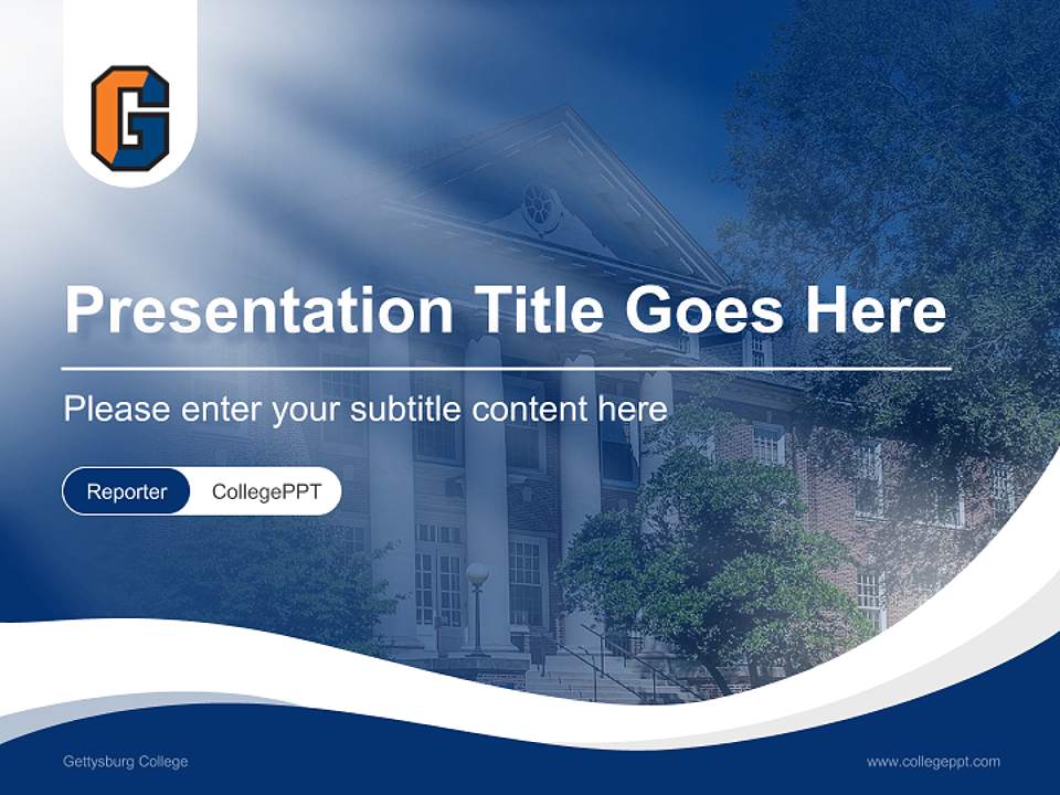Gettysburg College Lecture Sharing and Networking Event PPT Template4:3 ratio PPT effect preview image4