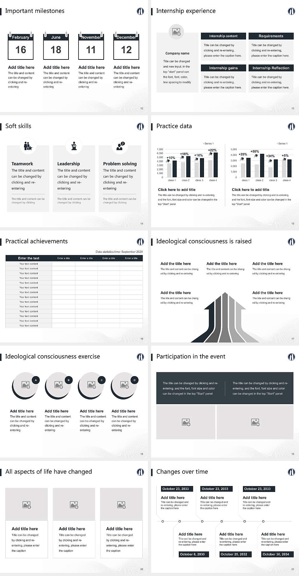 George Fox University National Scholarship Defense PPT Template4:3 ratio PPT effect preview image3