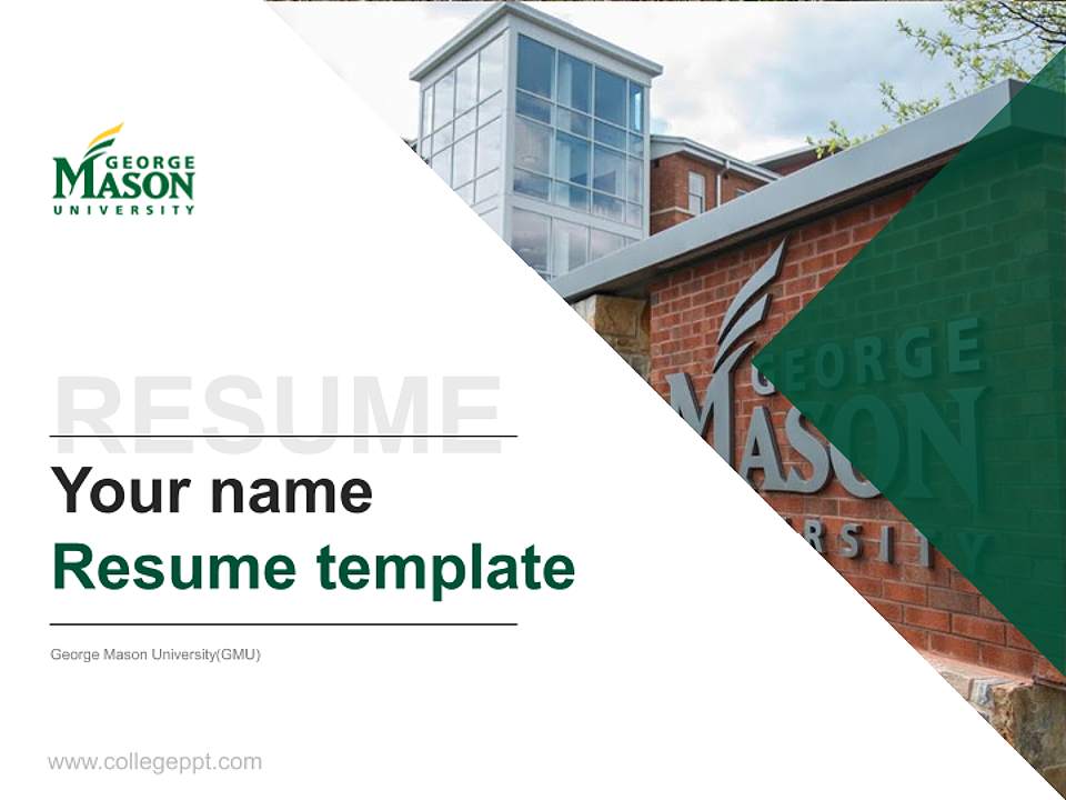 George Mason University(GMU) Resume PPT Template4:3 ratio PPT effect preview image5