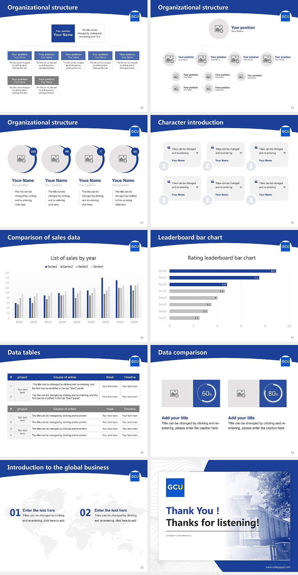Georgian Court University Academic Presentation/Research Findings Report PPT Template4:3 ratio PPT effect preview image4