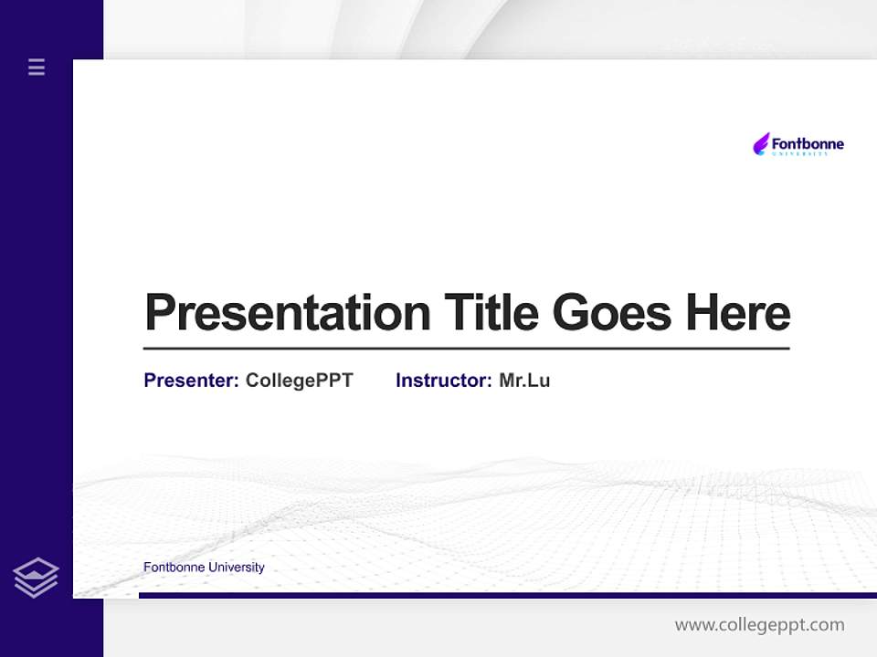 Fontbonne University Thesis Proposal/Graduation Defense PPT Template4:3 ratio PPT effect preview image5