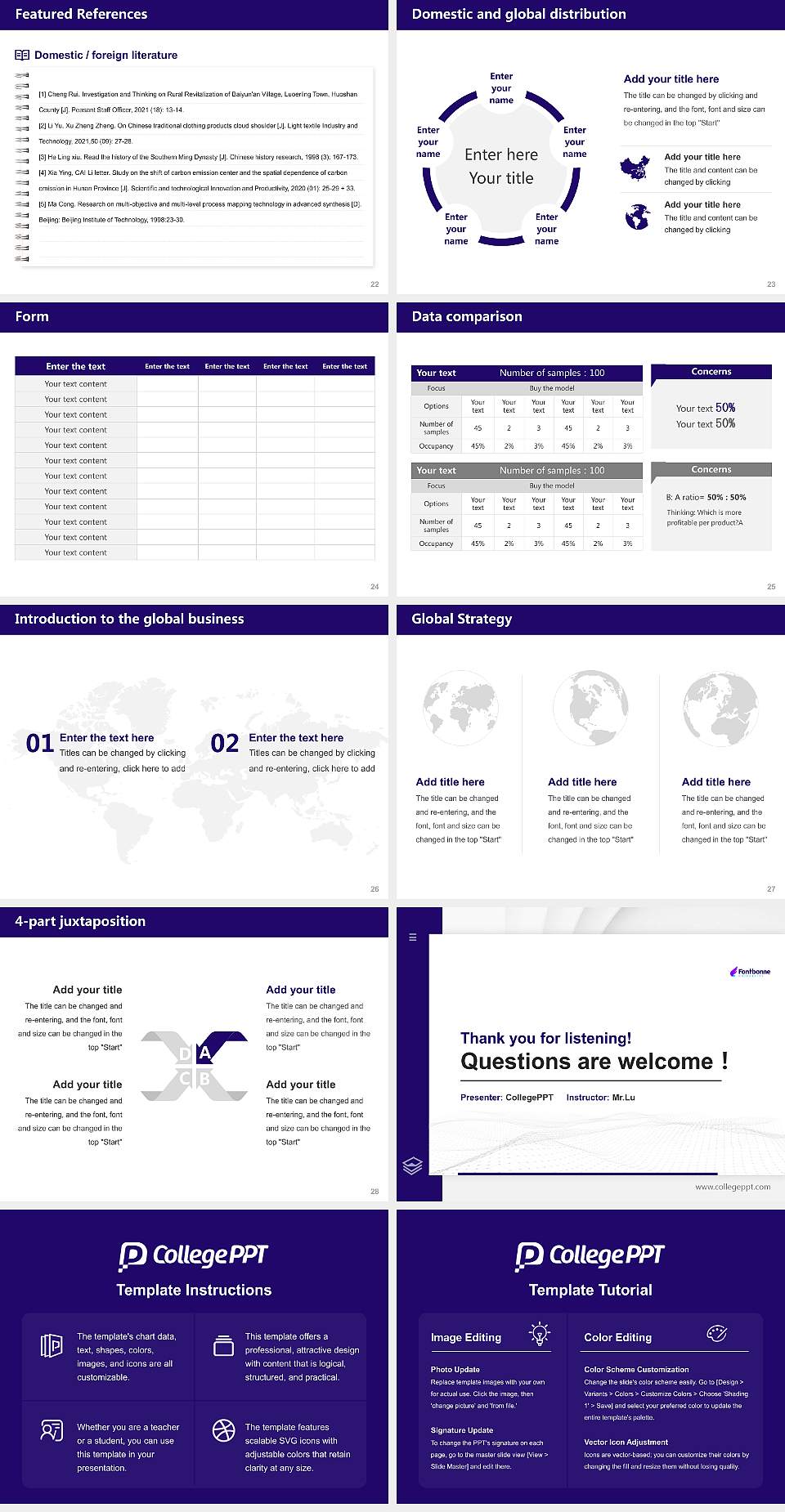 Fontbonne University Thesis Proposal/Graduation Defense PPT Template4:3 ratio PPT effect preview image4