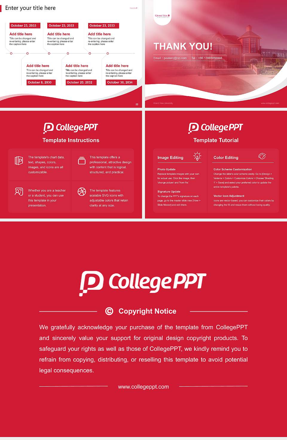 Grand View University Lecture Sharing and Networking Event PPT Template4:3 ratio PPT effect preview image4