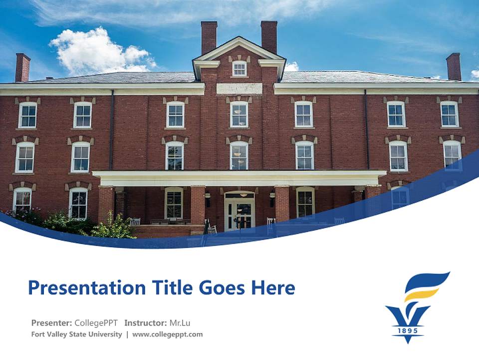 Fort Valley State University Course/Courseware Creation PPT Template4:3 ratio PPT effect preview image5