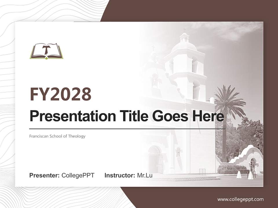 Franciscan School of Theology Academic Presentation/Research Findings Report PPT Template4:3 ratio PPT effect preview image5