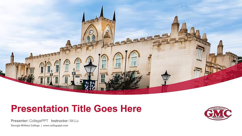 Georgia Military College Course/Courseware Creation PPT Template16:9 ratio PPT effect preview image