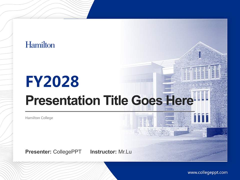 Hamilton College Academic Presentation/Research Findings Report PPT Template4:3 ratio PPT effect preview image5