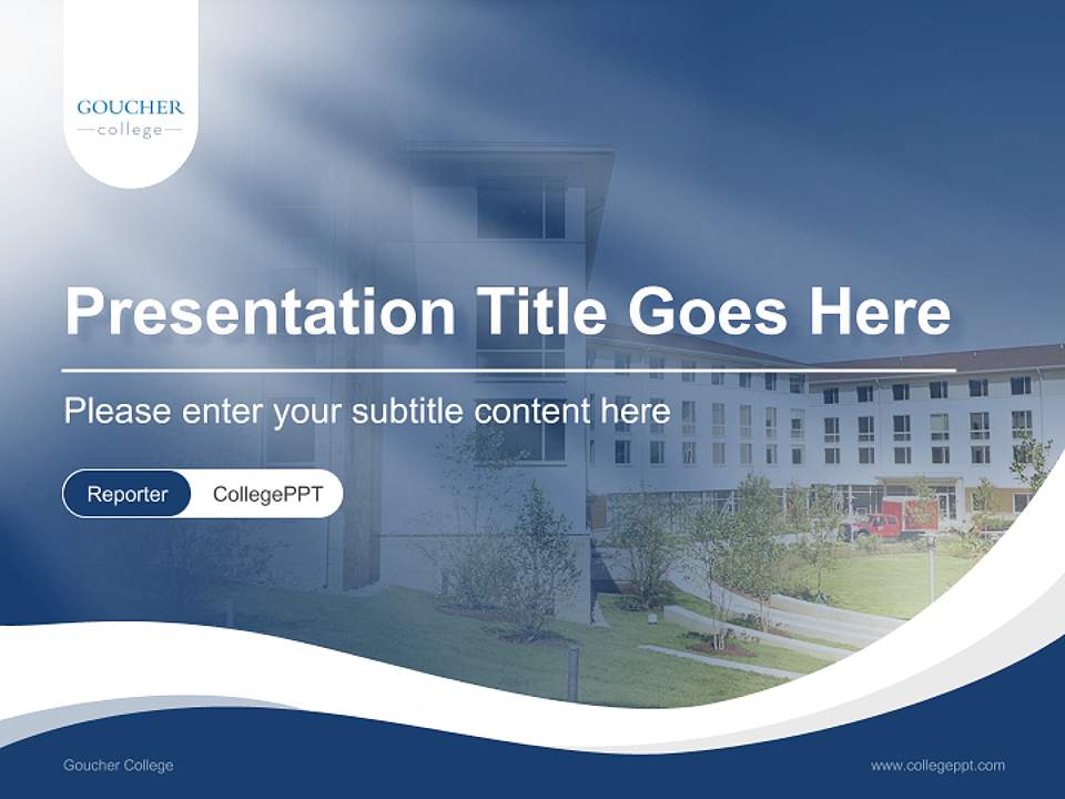 Goucher College Lecture Sharing and Networking Event PPT Template4:3 ratio PPT effect preview image4
