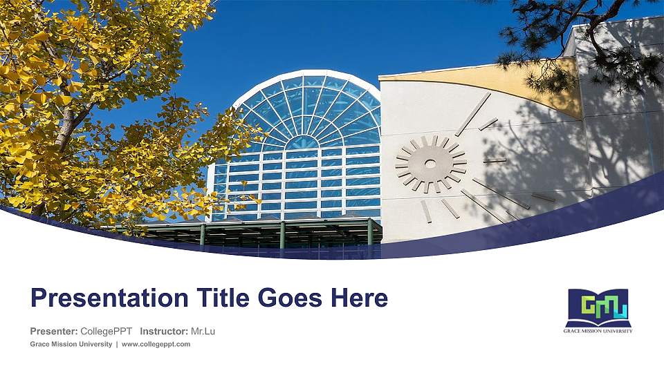 Grace Mission University Course/Courseware Creation PPT Template16:9 ratio PPT effect preview image