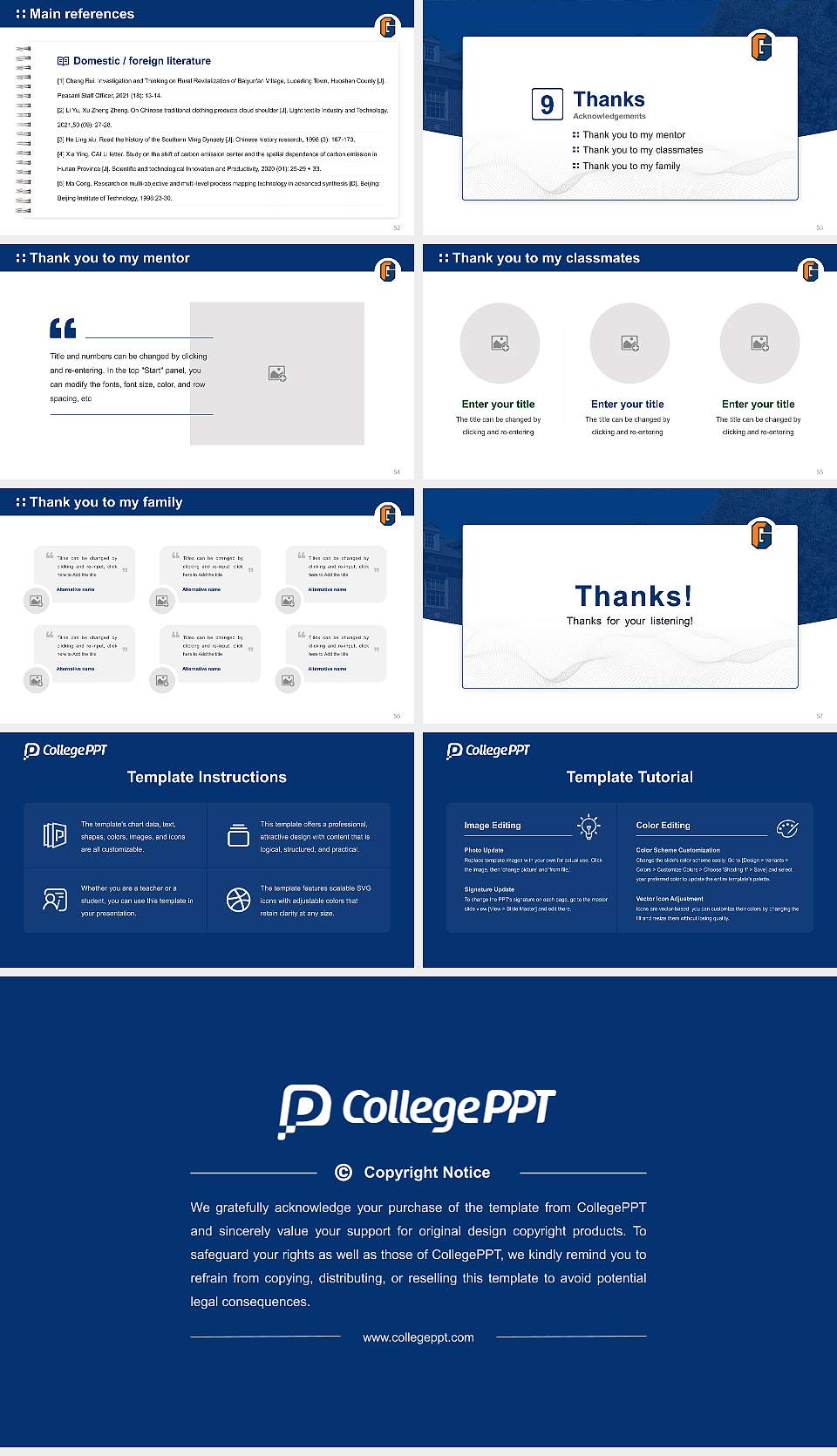 Gettysburg College Graduation Thesis Defense PPT Template16:9 ratio PPT effect preview image7