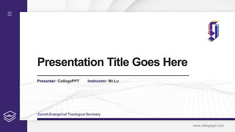 Garrett-Evangelical Theological Seminary Thesis Proposal/Graduation Defense PPT Template
