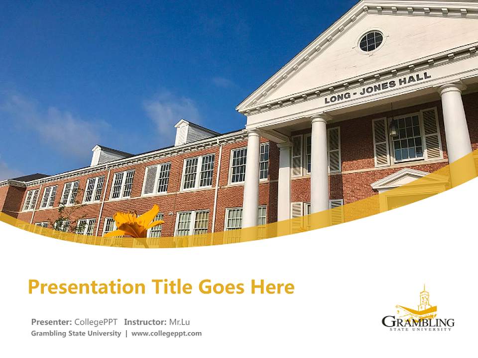 Grambling State University Course/Courseware Creation PPT Template4:3 ratio PPT effect preview image5