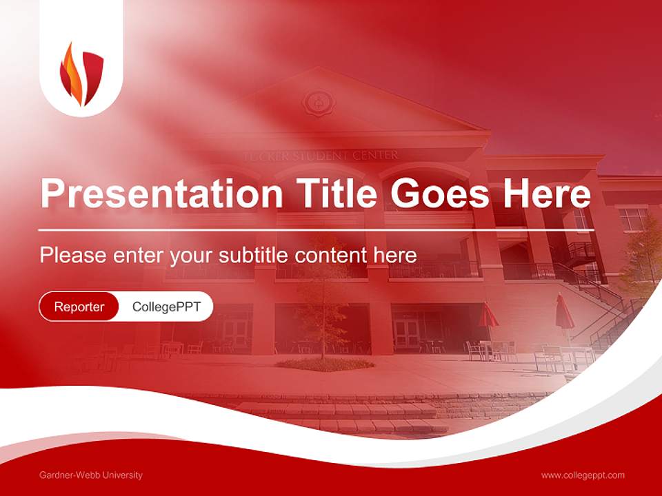 Gardner-Webb University Lecture Sharing and Networking Event PPT Template4:3 ratio PPT effect preview image4