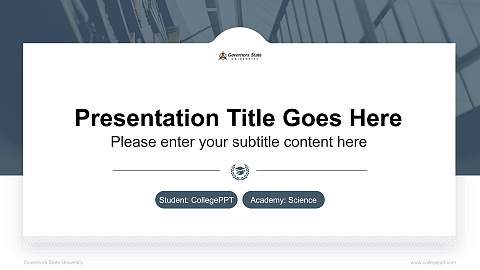 Governors State University National Scholarship Defense PPT Template