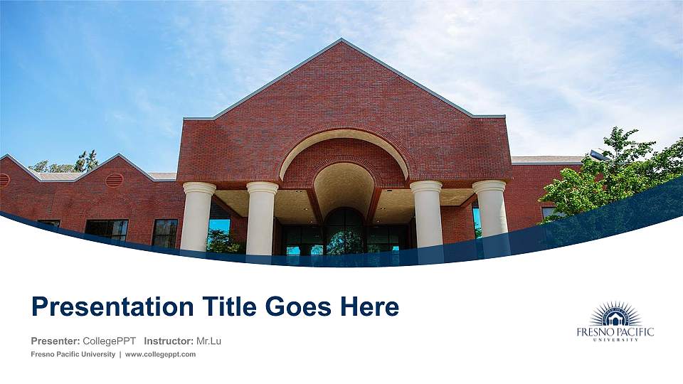 Fresno Pacific University Course/Courseware Creation PPT Template16:9 ratio PPT effect preview image