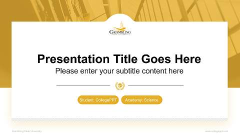 Grambling State University National Scholarship Defense PPT Template