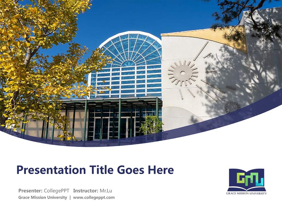 Grace Mission University Course/Courseware Creation PPT Template4:3 ratio PPT effect preview image5