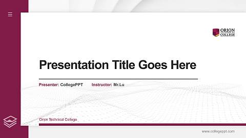 Orion Technical College Thesis Proposal/Graduation Defense PPT Template