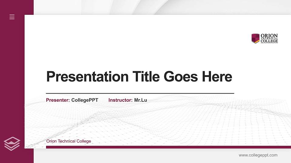 Orion Technical College Thesis Proposal/Graduation Defense PPT Template16:9 ratio PPT effect preview image