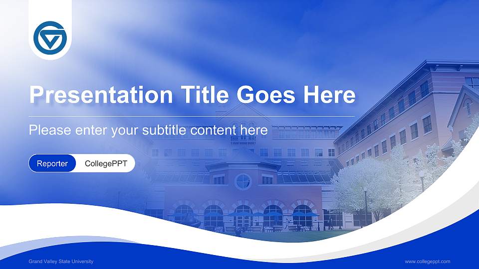 Grand Valley State University Lecture Sharing and Networking Event PPT Template16:9 ratio PPT effect preview image