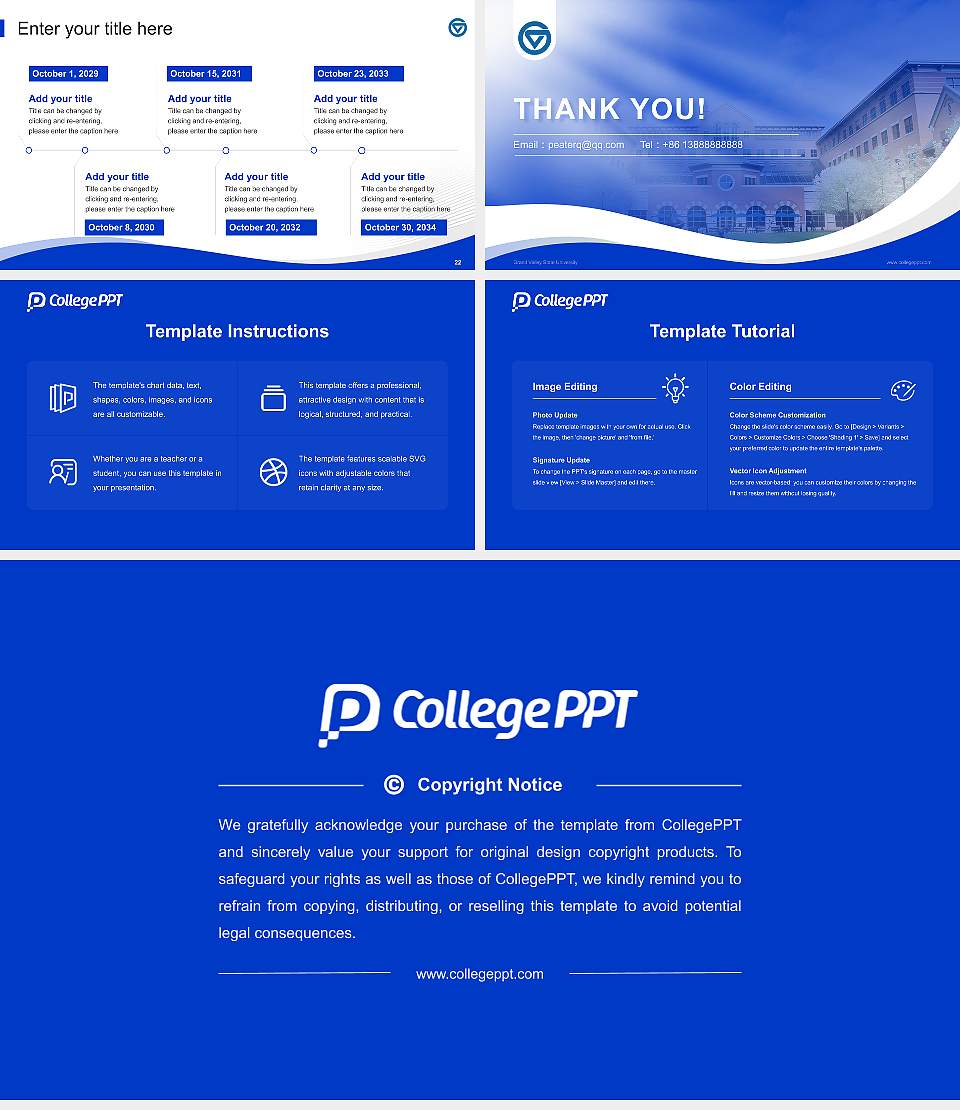 Grand Valley State University Lecture Sharing and Networking Event PPT Template16:9 ratio PPT effect preview image4