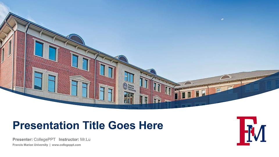 Francis Marion University Course/Courseware Creation PPT Template16:9 ratio PPT effect preview image