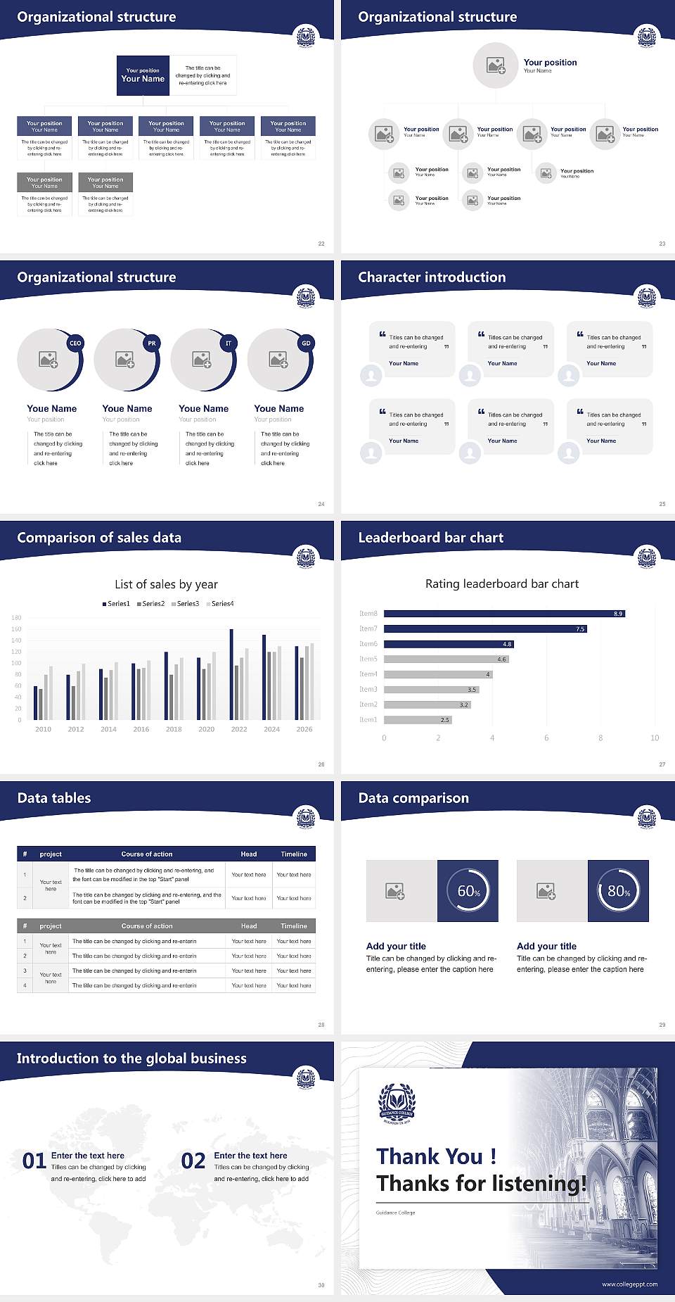 Guidance College Academic Presentation/Research Findings Report PPT Template4:3 ratio PPT effect preview image4