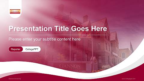 Gannon University Lecture Sharing and Networking Event PPT Template