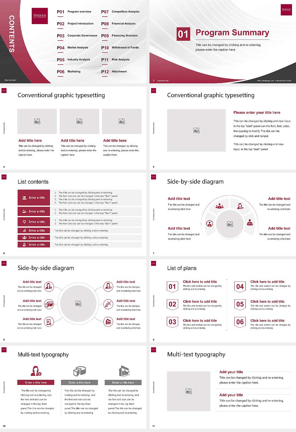 Friends University Competition/Entrepreneurship Contest PPT Template16:9 ratio PPT effect preview image2