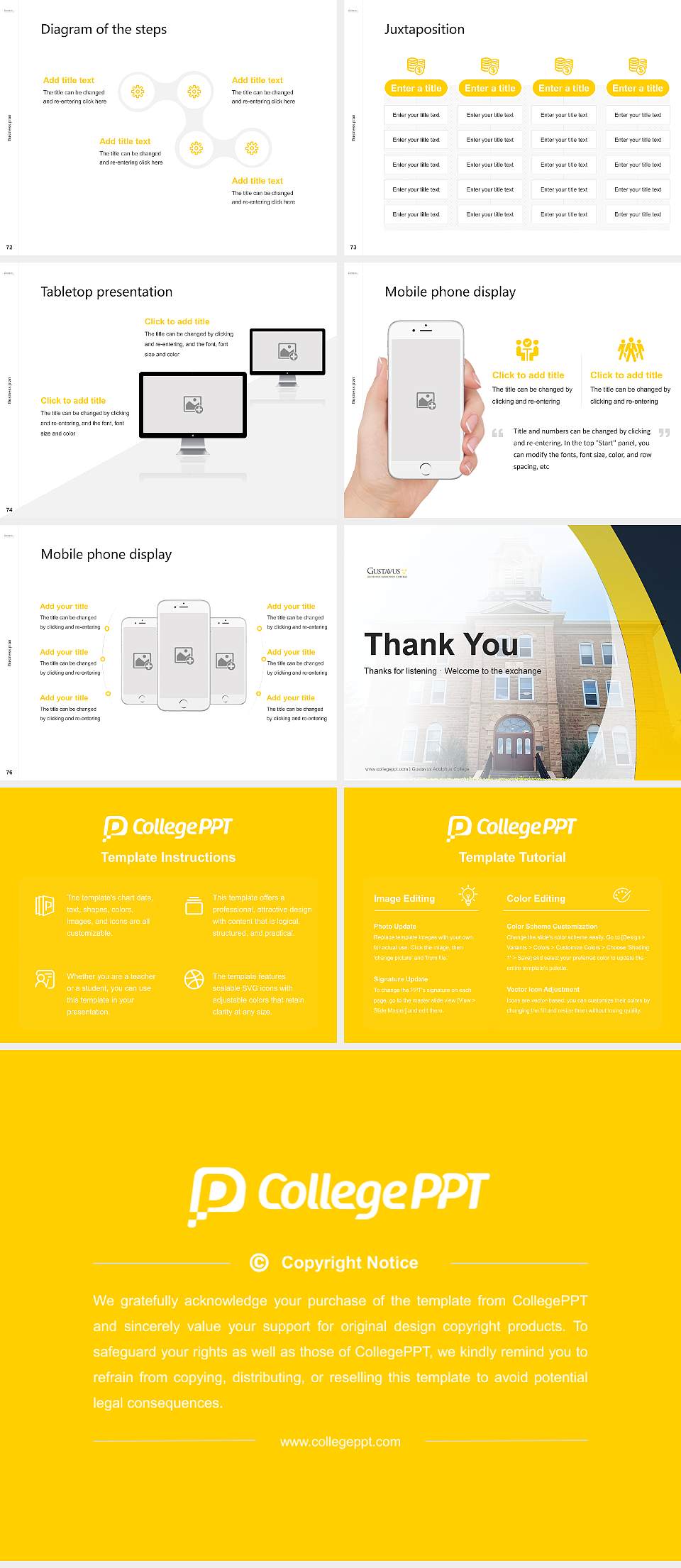 Gustavus Adolphus College Competition/Entrepreneurship Contest PPT Template4:3 ratio PPT effect preview image9