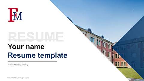 Francis Marion University Resume PPT Template
