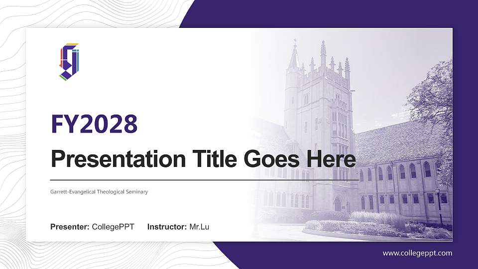 Garrett-Evangelical Theological Seminary Academic Presentation/Research Findings Report PPT Template16:9 ratio PPT effect preview image