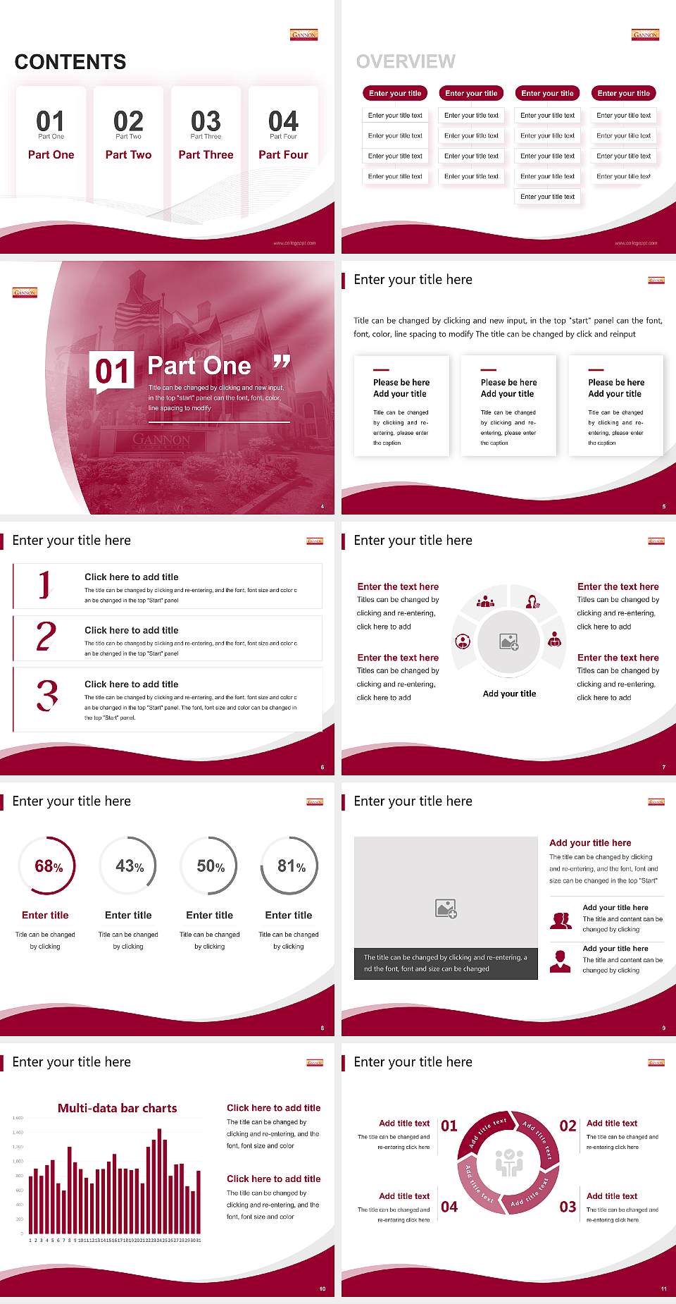 Gannon University Lecture Sharing and Networking Event PPT Template4:3 ratio PPT effect preview image2