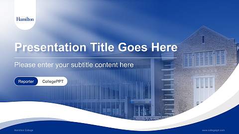 Hamilton College Lecture Sharing and Networking Event PPT Template