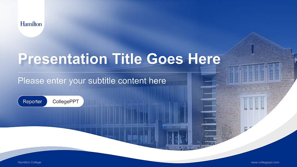 Hamilton College Lecture Sharing and Networking Event PPT Template16:9 ratio PPT effect preview image