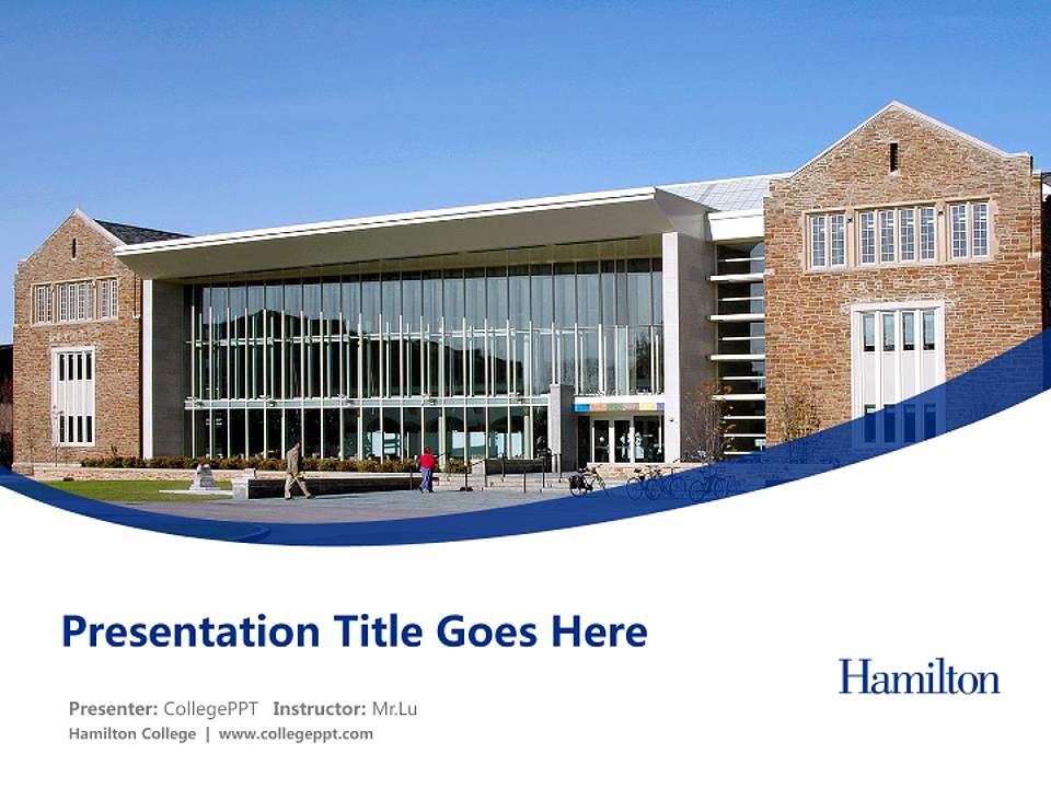 Hamilton College Course/Courseware Creation PPT Template4:3 ratio PPT effect preview image5